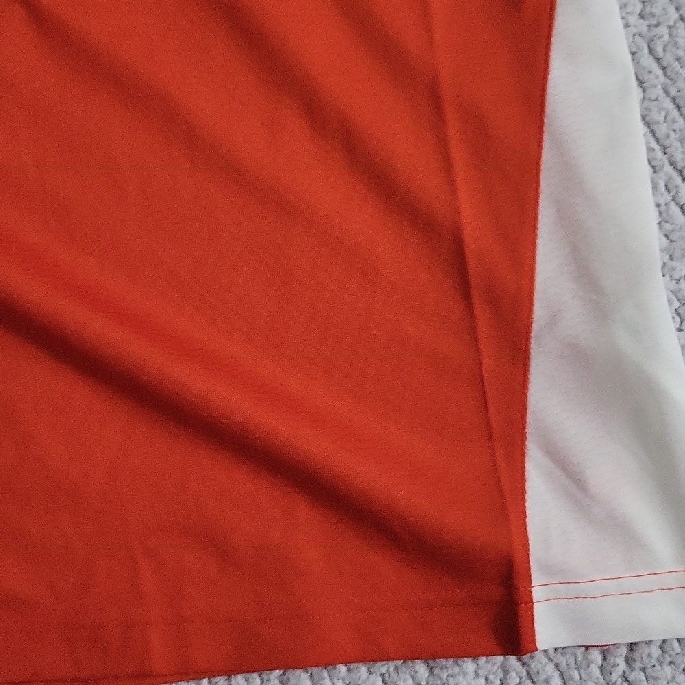 Nike Vibrant Orange and White Womens Sports Tee - Picture 2 of 3